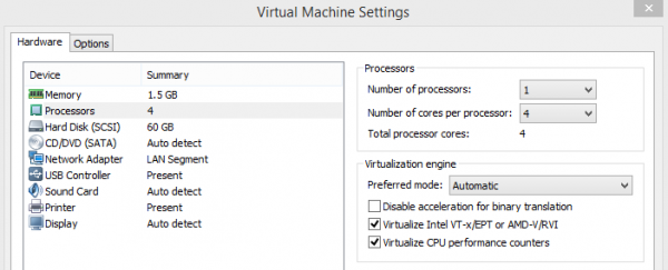 Virtualize cpu performance counters vmware что это