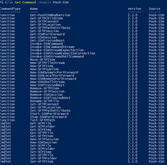 PoshSSH Connexion SSH depuis PowerShell sous Windows PowerShell