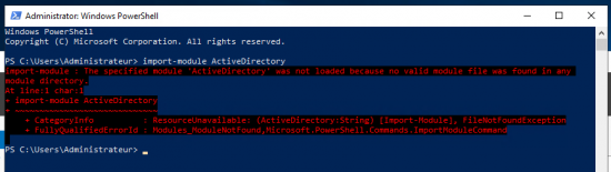 powershell active directory module windows 10