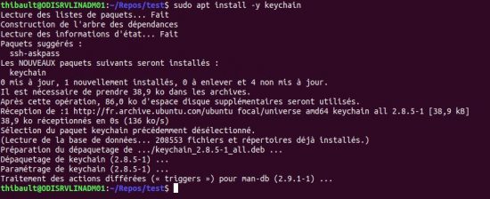 Linux keychain ssh