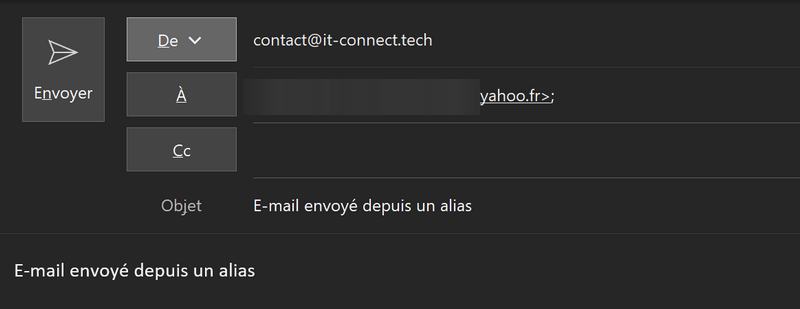 Comment envoyer un e-mail depuis un alias avec Outlook ? | IT-Connect