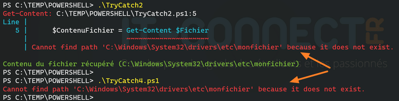 PowerShell Try Catch