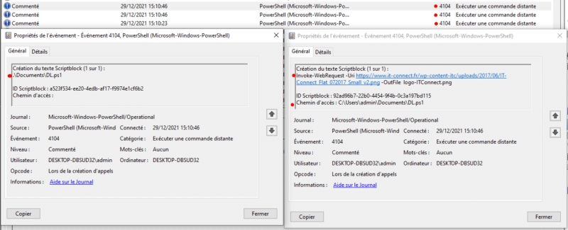 Journalisation des commandes exécutées par un script PowerShell