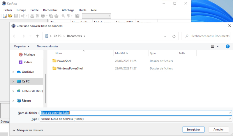 KeePass - Créer une base KDBX