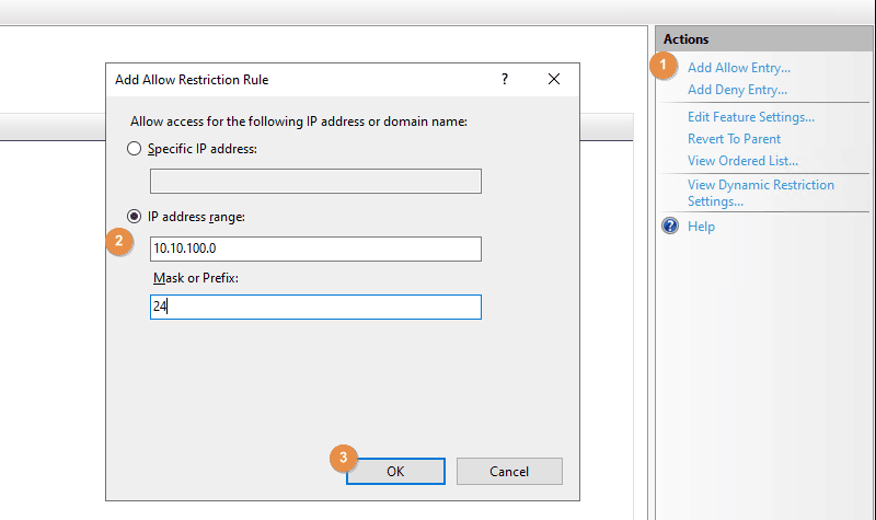 Exchange 2019 - Autoriser réseau à accéder à ECP