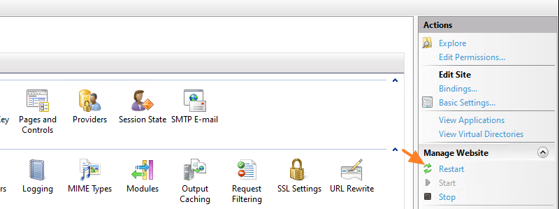 Exchange 2019 - Redémarrer le site IIS