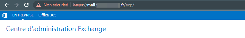 Première connexion au centre d'administration Exchange