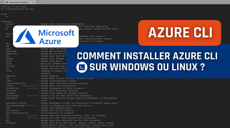 Tutoriel installation Azure CLI Windows Linux