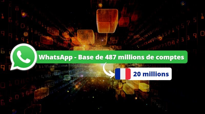 Base de comptes WhatsApp - 487 millions