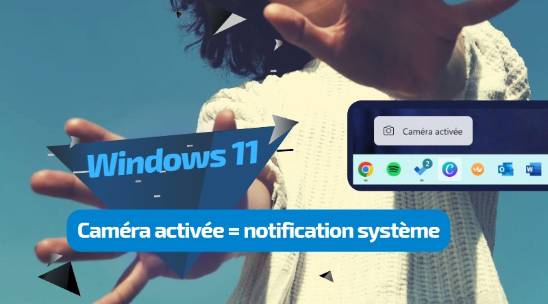 Notification caméra activée Windows 11