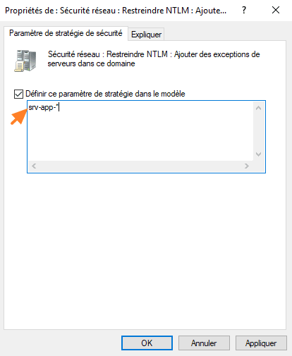 Active Directory - NTLM - Ajouter une exception par GPO - 2