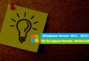 Windows Server 2012 - 2012 R2 - Fin support octobre 2023