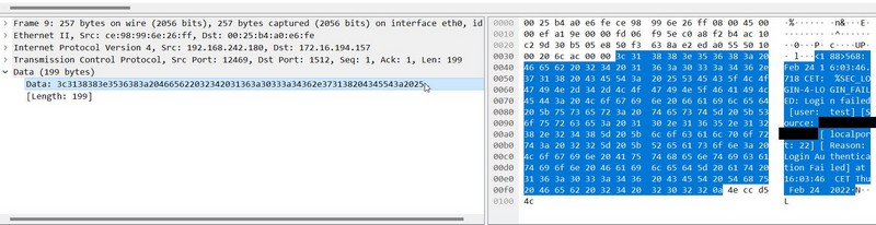 Wireshark - Packet octets - Exemple