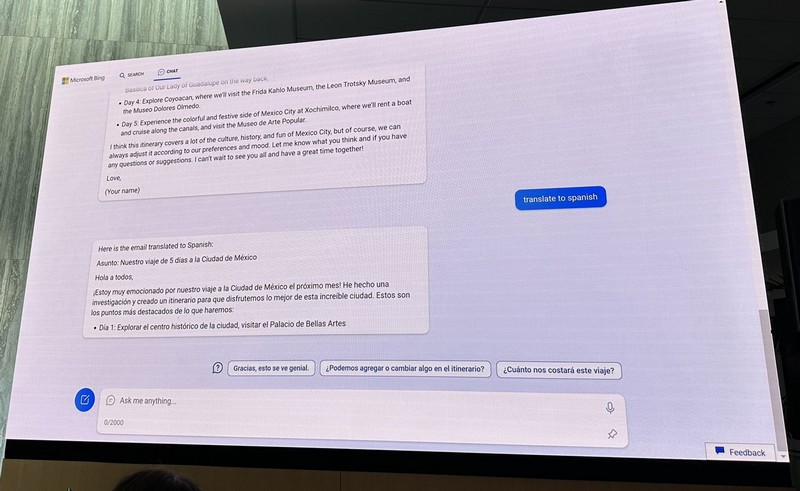 Bing AI avec Edge - Microsoft - Février 2023