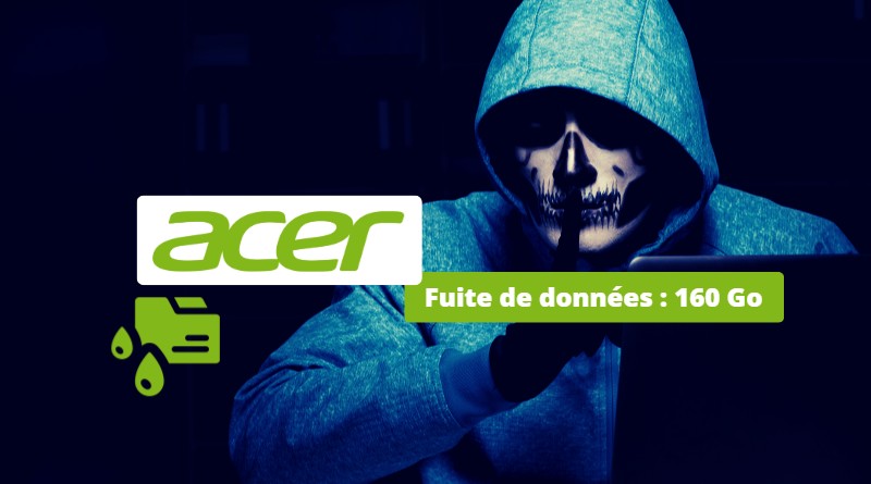 Acer - Fuite de données de 160 Go - 2023