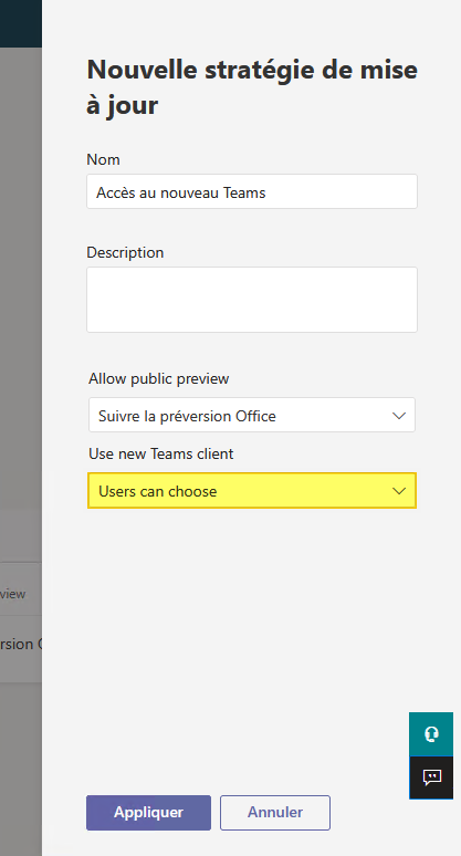 Microsoft 365 - Activer le nouveau Teams - Etape 2