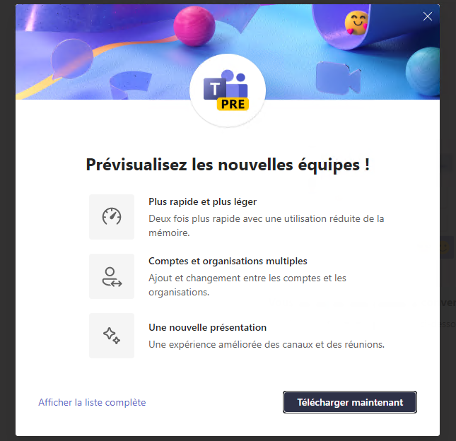 Microsoft 365 - Activer le nouveau Teams - Etape 5