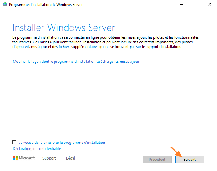 Mise à niveau Windows Server 2019 vers Windows Server 2022 - Etape 3