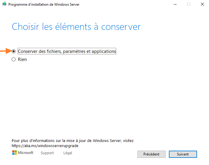 Mise à niveau Windows Server 2019 vers Windows Server 2022 - Etape 7