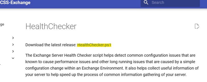 Exchange - Telecharger Health Checker