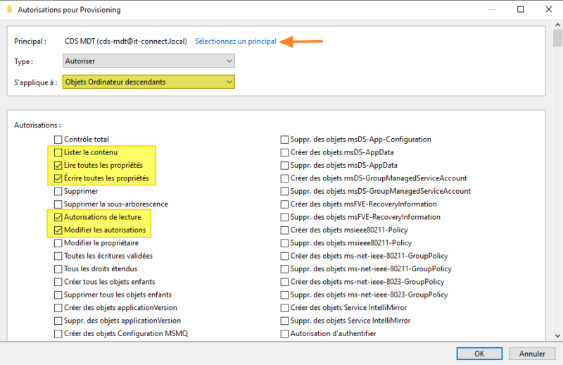 MDT - Intégrer ordinateur au domaine Active Directory - Déléguer droits - 5