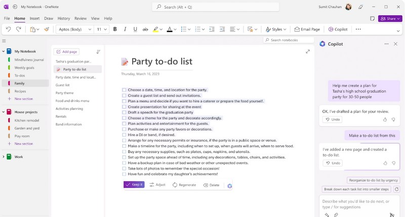 Microsoft Copilot in OneNote