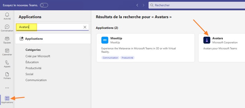 Microsoft Teams - Applications Avatars