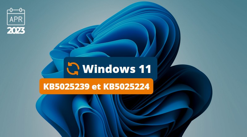 Windows 11 - Avril 2023 - KB5025239 et KB5025224