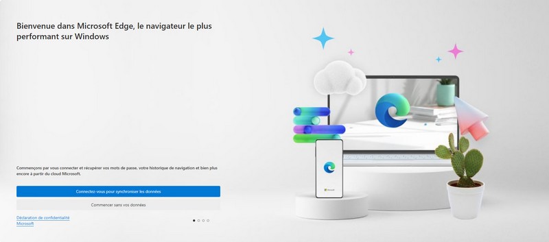 Microsoft Edge - Assistant première utilisation