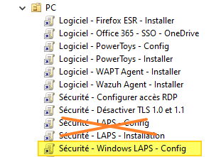 Windows LAPS - Nouvelle GPO