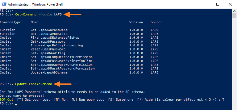 Windows LAPS - Update-LapsAdSchema