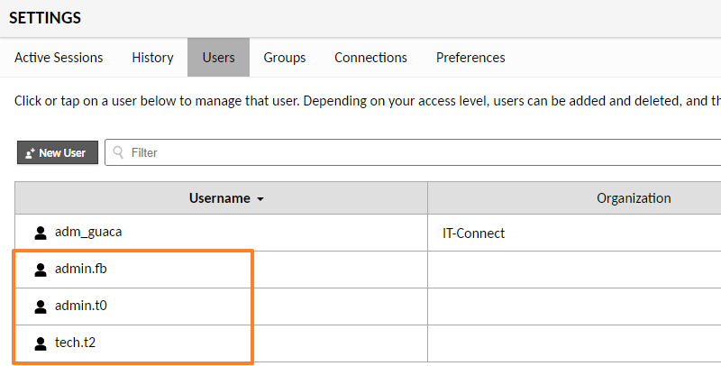 Apache Guacamole - Utilisateurs Active Directory