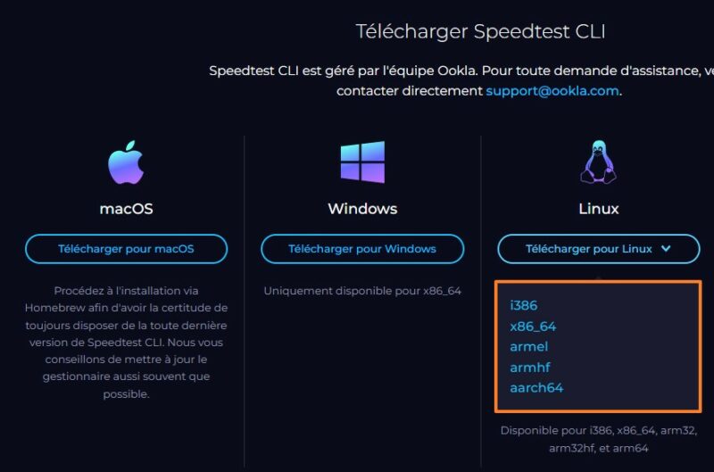 Test de débit Synology Speedtest