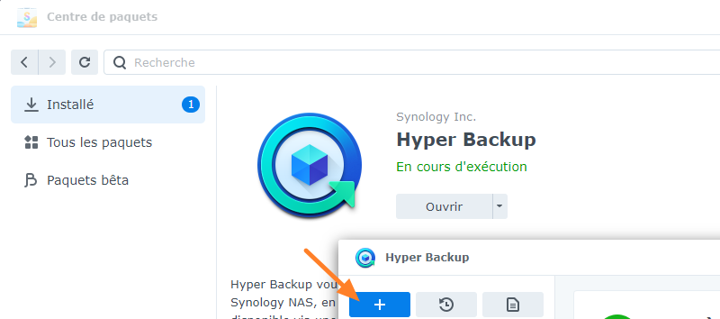 Installer Hyper Backup sur DSM 7.2