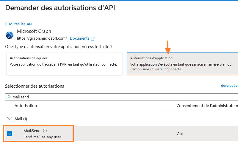 Microsoft Graph - Mail.Send - Permission