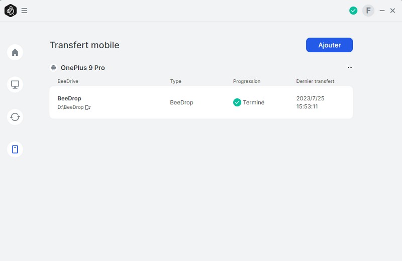 Synology BeeDrive - Transfert mobile