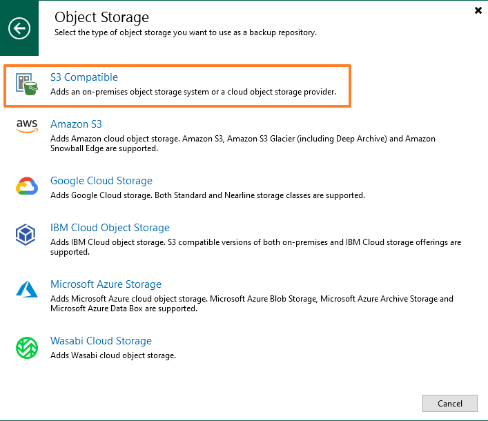 Veeam Backup et Replication 12 - Ajouter S3 Storage Leviia - 3