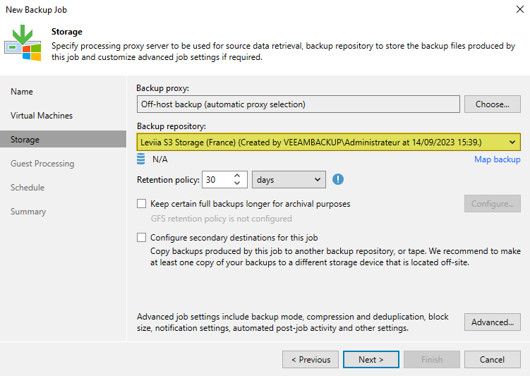 Veeam Backup et Replication 12 - Créer un job de sauvegarde - 4