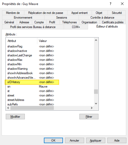 Active Directory SID History