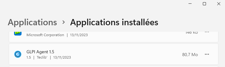 Agent GLPI 10 sur Windows 11