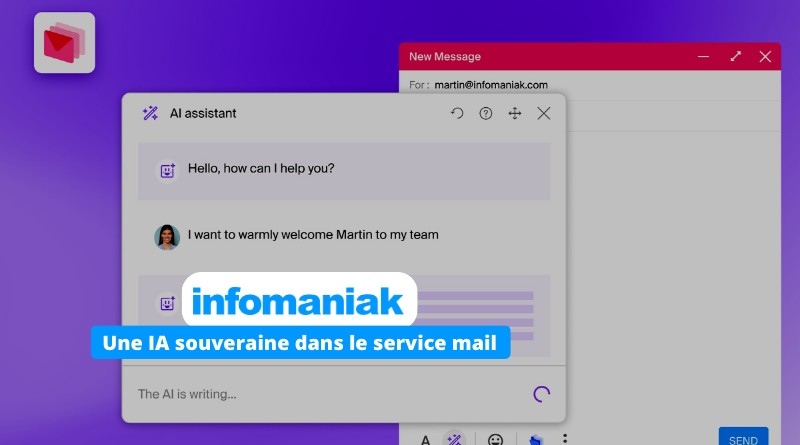 Infomaniak assistant IA dans e-mails kSuite