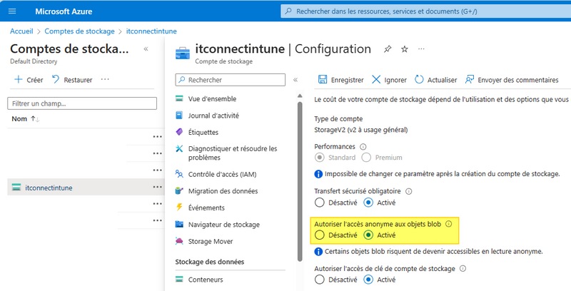 Intune - Azure Blob Storage - Image - 3