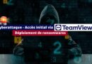 Cyberattaque ransomware - Accès initial via teamviewer