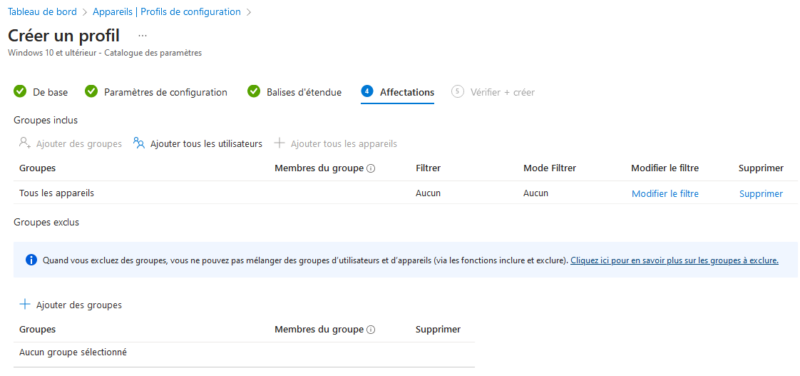 Intune - Gérer compte administrateur local - Etape 6