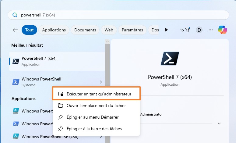 PowerShell - Exécuter en tant que administrateur