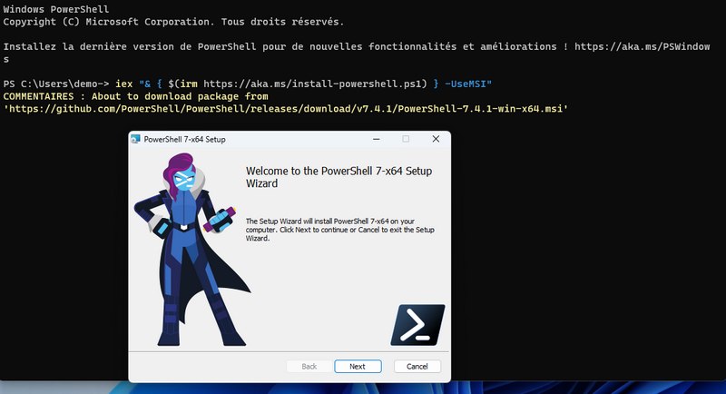 PowerShell script installation automatique