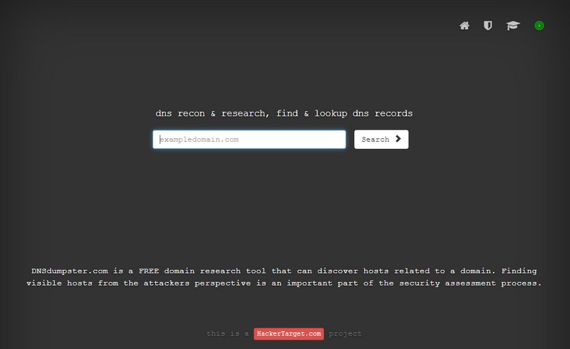 Tutoriel DNSdumpster reconnaissance DNS