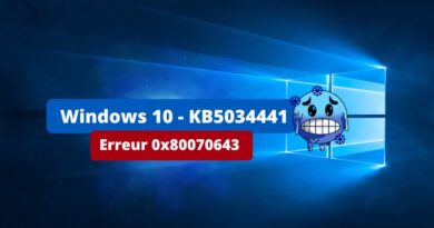 Windows 10 - erreur installation KB5034441