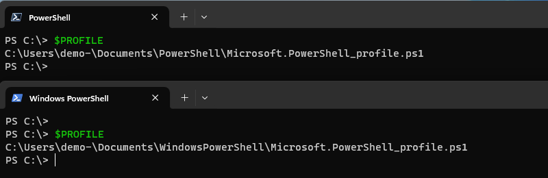 Chemin profil PowerShell avec variable $profile