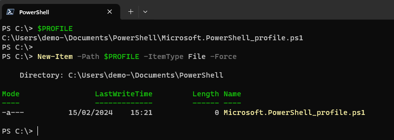 Créer profil PowerShell 7